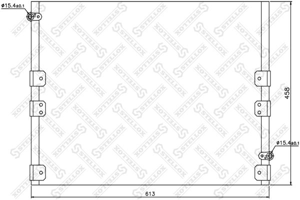 STELLOX Конденсатор, кондиционер 10-45157-SX