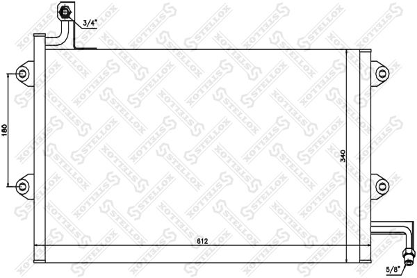 STELLOX Конденсатор, кондиционер 10-45161-SX