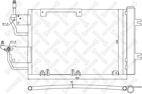 STELLOX Конденсатор, кондиционер 10-45173-SX