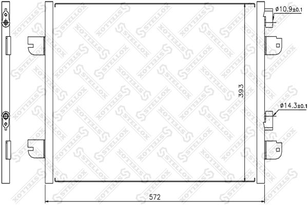 STELLOX Конденсатор, кондиционер 10-45174-SX