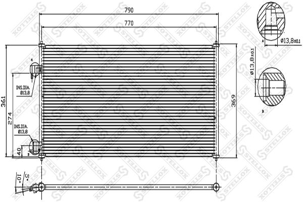 STELLOX Конденсатор, кондиционер 10-45188-SX