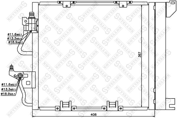 STELLOX Конденсатор, кондиционер 10-45195-SX