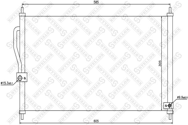 STELLOX Конденсатор, кондиционер 10-45220-SX