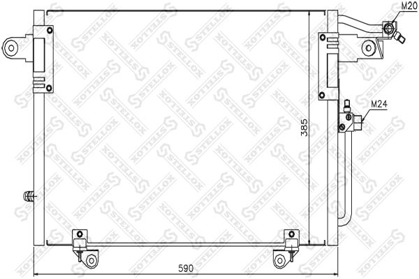 STELLOX Конденсатор, кондиционер 10-45303-SX