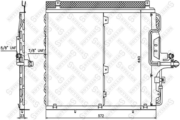 STELLOX Конденсатор, кондиционер 10-45318-SX