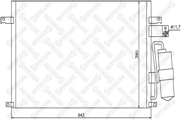 STELLOX Конденсатор, кондиционер 10-45385-SX