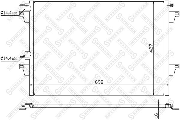 STELLOX Конденсатор, кондиционер 10-45505-SX