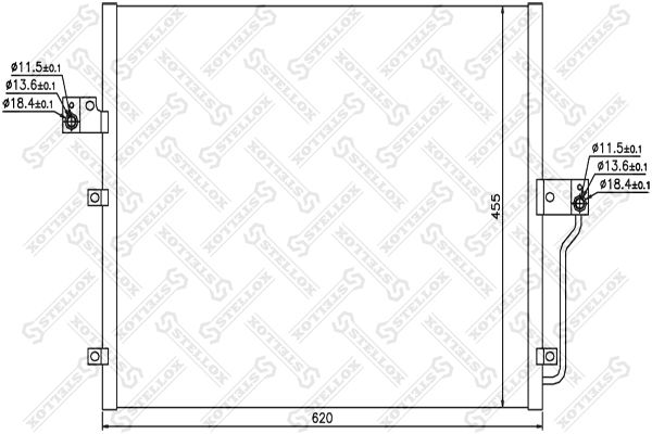 STELLOX Конденсатор, кондиционер 10-45578-SX