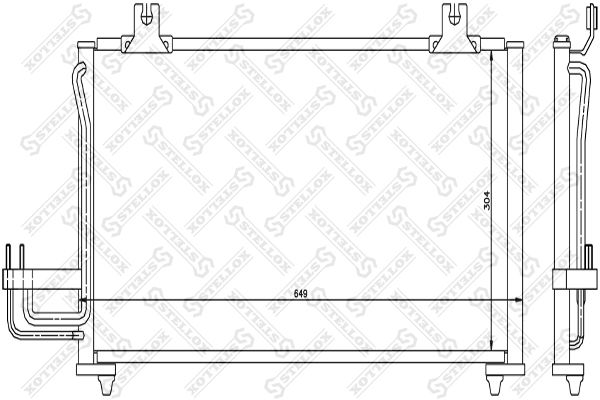 STELLOX Конденсатор, кондиционер 10-45626-SX