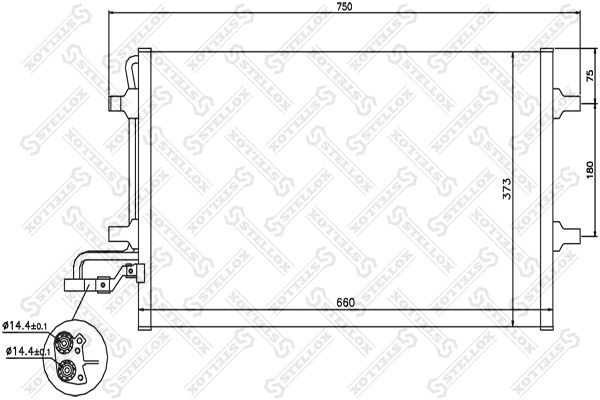 STELLOX Конденсатор, кондиционер 10-45639-SX