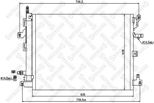 STELLOX Конденсатор, кондиционер 10-45663-SX