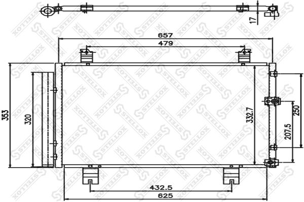 STELLOX Конденсатор, кондиционер 10-45681-SX