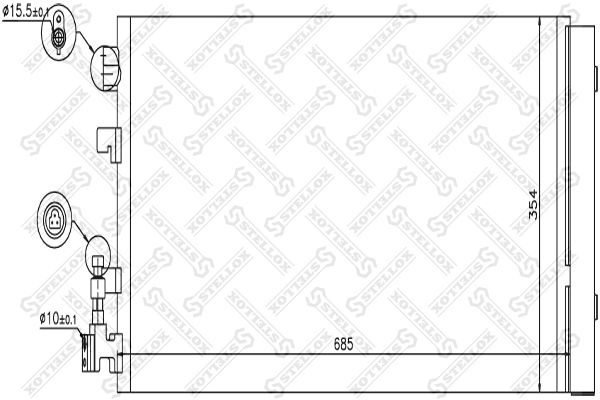 STELLOX Конденсатор, кондиционер 10-45694-SX