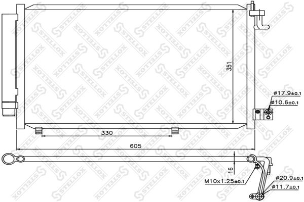 STELLOX Конденсатор, кондиционер 10-45697-SX