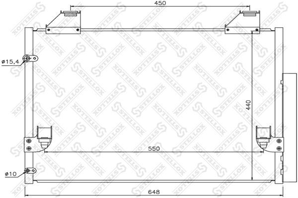 STELLOX Конденсатор, кондиционер 10-45732-SX