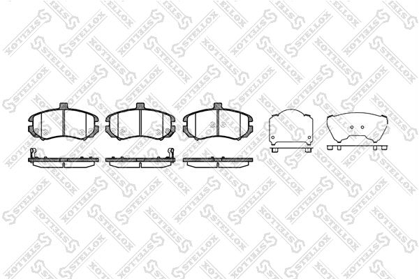 STELLOX Комплект тормозных колодок, дисковый тормоз 1205 002L-SX