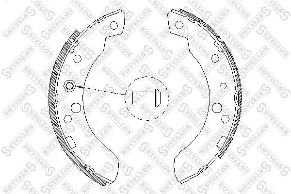 STELLOX stabdžių trinkelių komplektas 122 100-SX