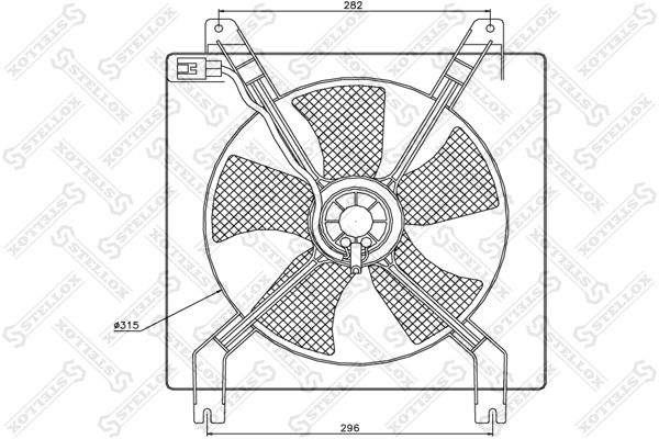 STELLOX ventiliatorius, radiatoriaus 29-99255-SX