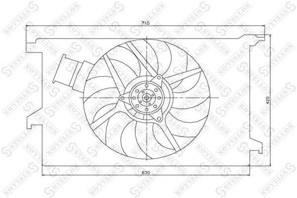 STELLOX ventiliatorius, radiatoriaus 29-99271-SX