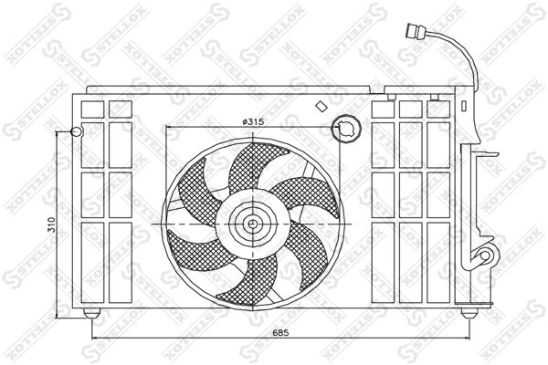 STELLOX ventiliatorius, radiatoriaus 29-99404-SX