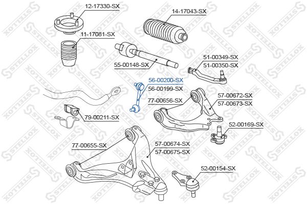 STELLOX šarnyro stabilizatorius 56-00200-SX