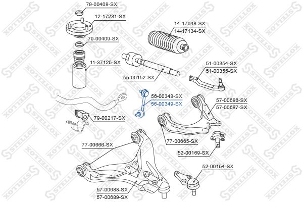 STELLOX Тяга / стойка, стабилизатор 56-00349-SX