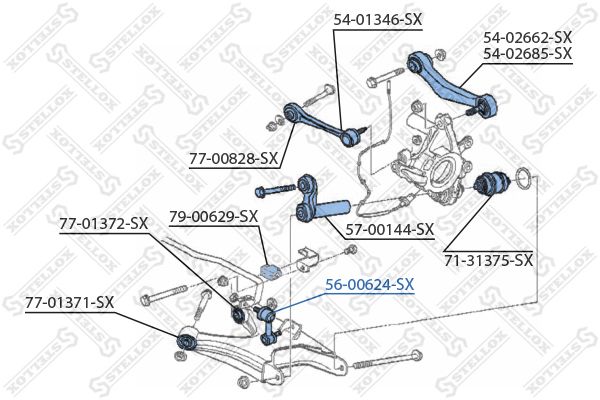 STELLOX Тяга / стойка, стабилизатор 56-00624-SX