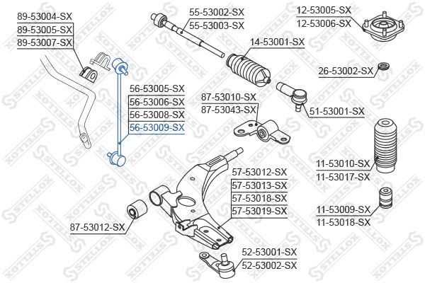 STELLOX Тяга / стойка, стабилизатор 56-53009-SX