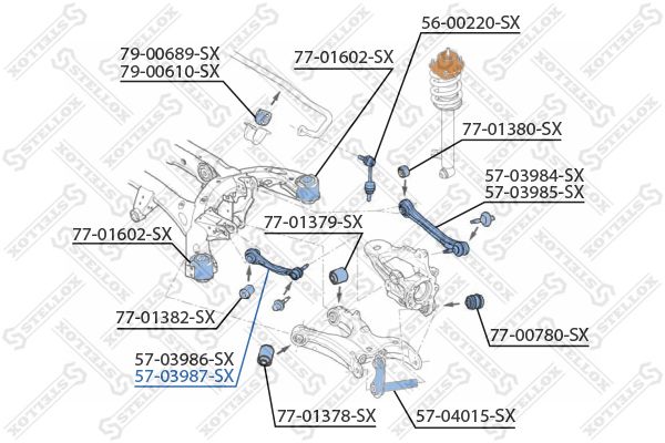 STELLOX Рычаг независимой подвески колеса, подвеска колеса 57-03987-SX