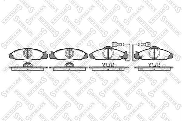 STELLOX Комплект тормозных колодок, дисковый тормоз 635 002L-SX