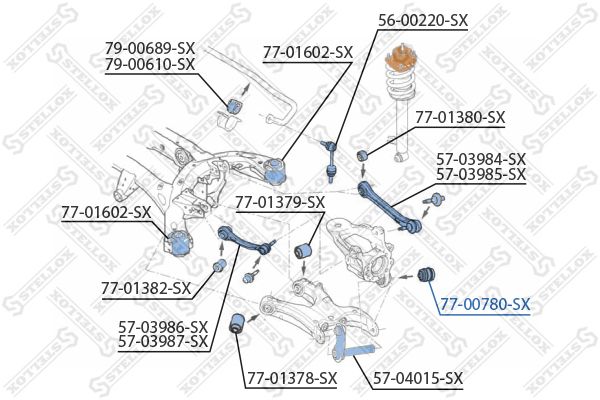 STELLOX valdymo svirties/išilginių svirčių įvorė 77-00780-SX