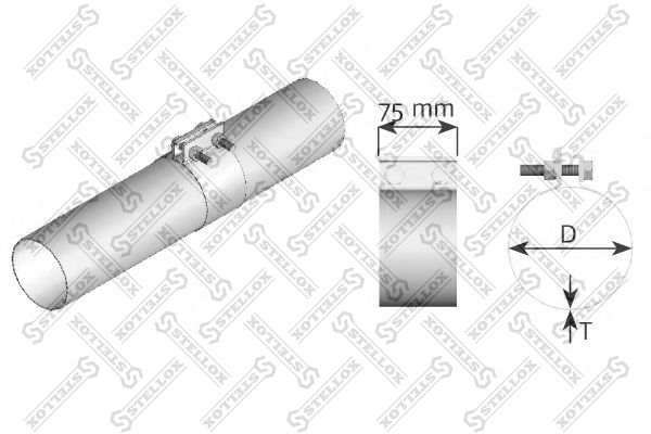 STELLOX vamzdžių sujungimas, išmetimo sistema 82-01089-SX