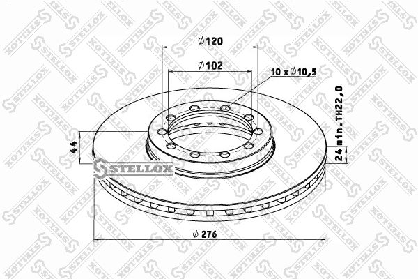 STELLOX Тормозной диск 85-00796-SX