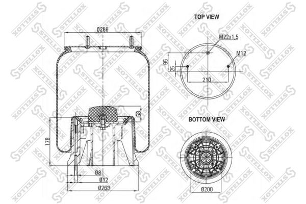 STELLOX Кожух пневматической рессоры 90-92924-SX