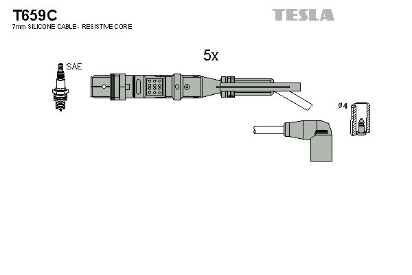 TESLA uždegimo laido komplektas T659C