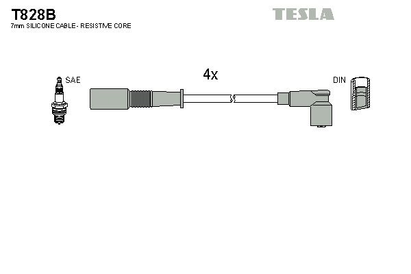 TESLA uždegimo laido komplektas T828B