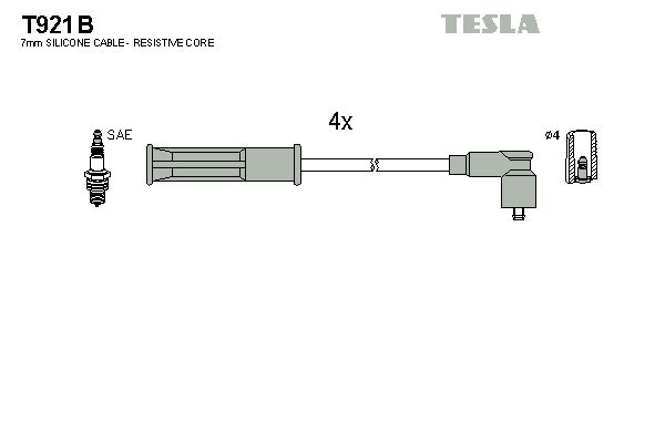 TESLA uždegimo laido komplektas T921B