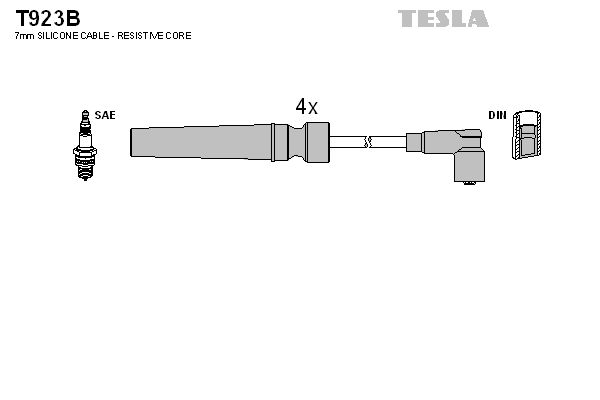 TESLA Комплект проводов зажигания T923B