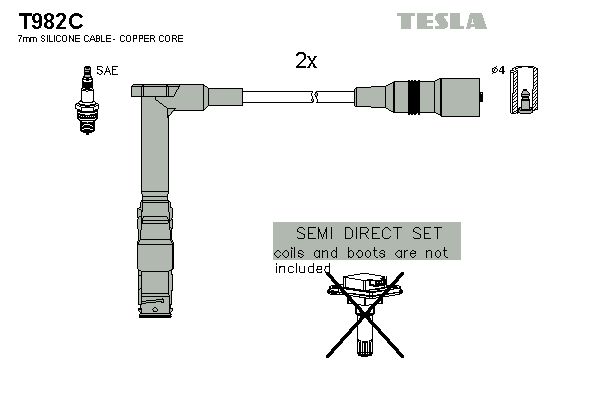 TESLA uždegimo laido komplektas T982C