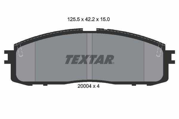 TEXTAR Комплект тормозных колодок, дисковый тормоз 2000401