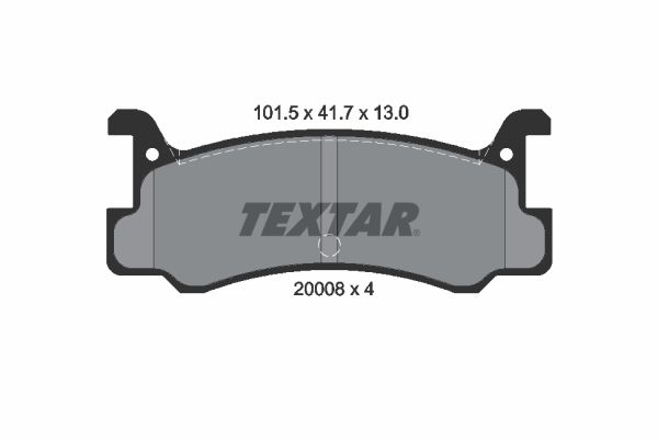 TEXTAR stabdžių trinkelių rinkinys, diskinis stabdys 2000801