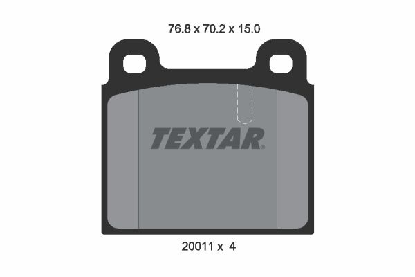 TEXTAR stabdžių trinkelių rinkinys, diskinis stabdys 2001107