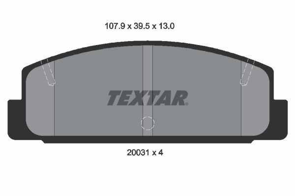 TEXTAR stabdžių trinkelių rinkinys, diskinis stabdys 2003101