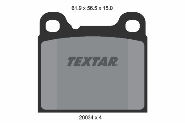 TEXTAR stabdžių trinkelių rinkinys, diskinis stabdys 2003402