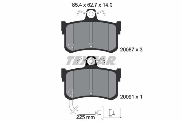 TEXTAR Комплект тормозных колодок, дисковый тормоз 2008701