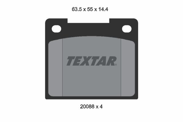 TEXTAR stabdžių trinkelių rinkinys, diskinis stabdys 2008802