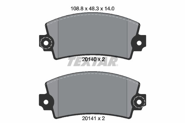 TEXTAR Комплект тормозных колодок, дисковый тормоз 2014003