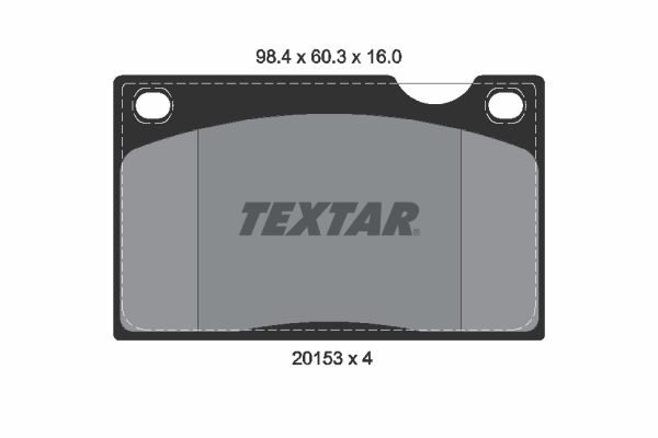 TEXTAR stabdžių trinkelių rinkinys, diskinis stabdys 2015302