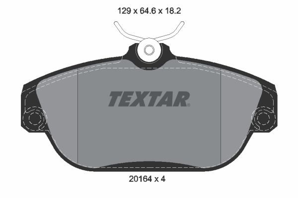 TEXTAR stabdžių trinkelių rinkinys, diskinis stabdys 2016402