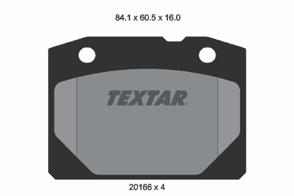 TEXTAR stabdžių trinkelių rinkinys, diskinis stabdys 2016603